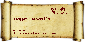 Magyar Deodát névjegykártya