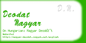 deodat magyar business card